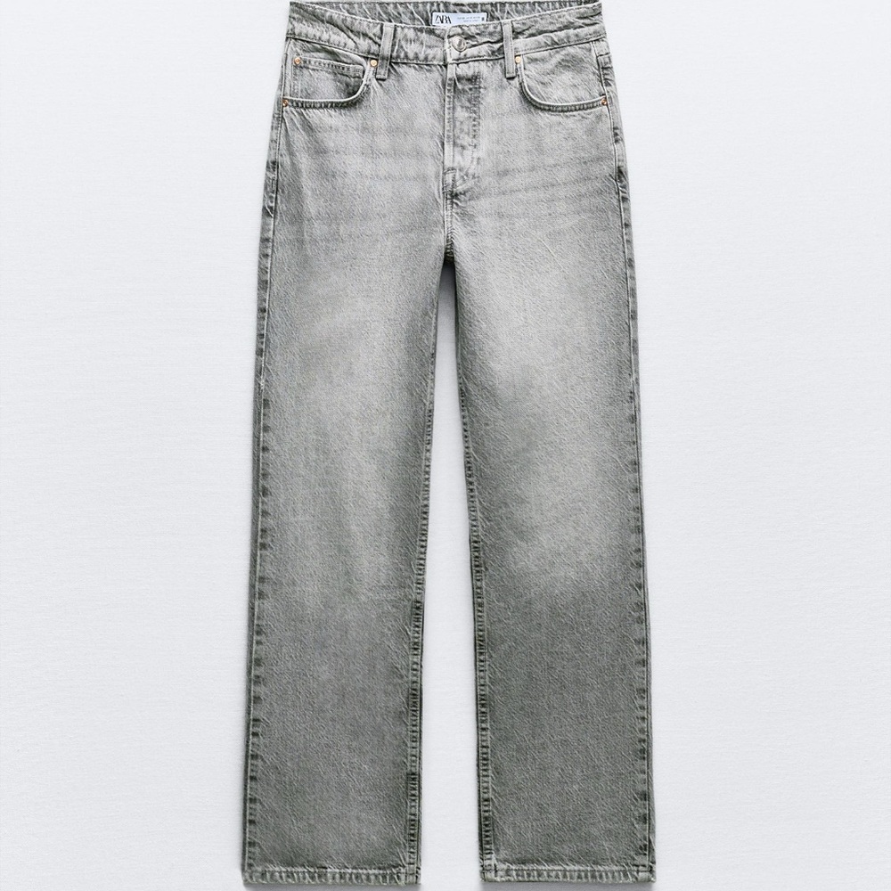 ZARA MID-RISE Z1975 STRAIGHT LEG JEANS